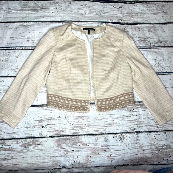 WHBM Natural Tweed Blazer Size 10 - Picture 2 of 12